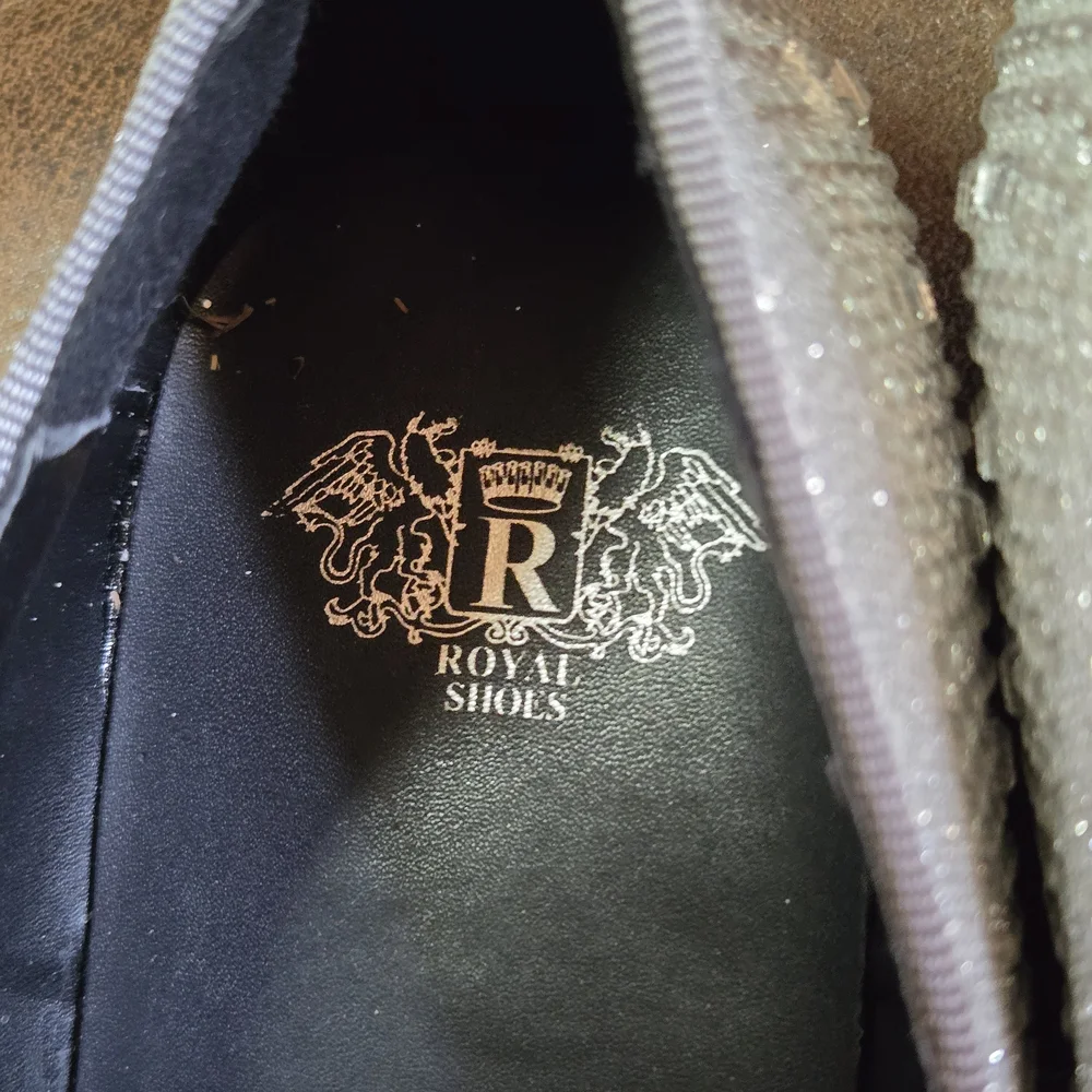 Royal Metallic Glitter Men Size 8 Dress Shoes‎ for Wedding, Prom